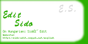 edit sido business card